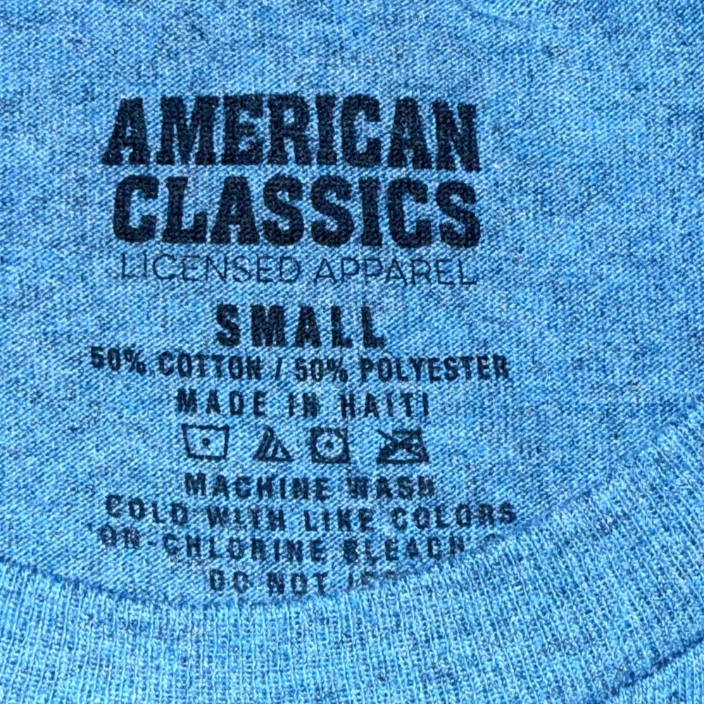 American Classics John Wayne Graphic T-Shirt Mens Small Blue Heathered Western - Picture 3 of 9